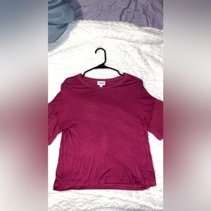 Pink shirt with ruffles